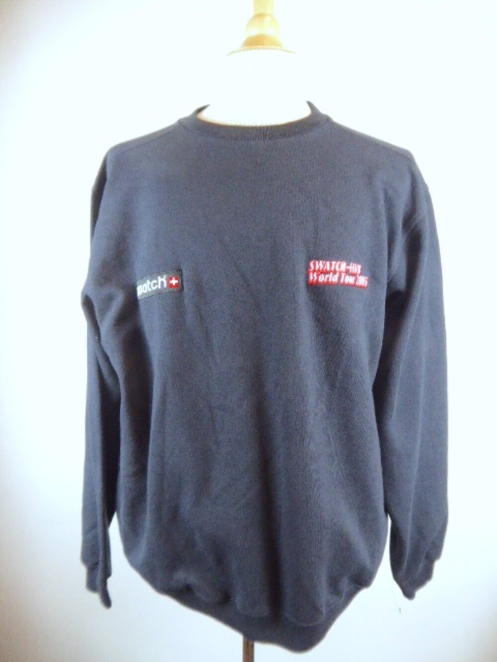 NIKE SWATCH fiveb WORLD TOUR 2005 volleyball black sweatshirt cotton L Vintage